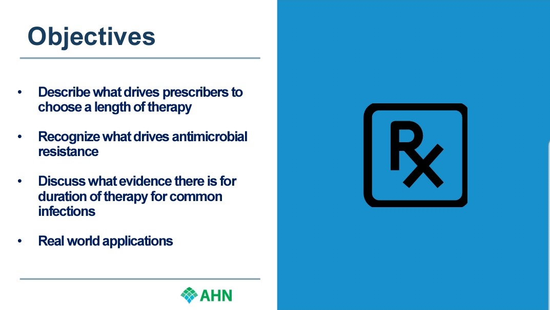 How long is long enough?🤔 I channeled my inner @BradSpellberg to give this talk on duration of therapy at the #ThreeRiversASP2022 Interested? Follow the 🧵 below Not interested? Go Rx a zpak for a cold #IDtwitter #MedTwitter #MedEd #pharmed #shorterisbetter