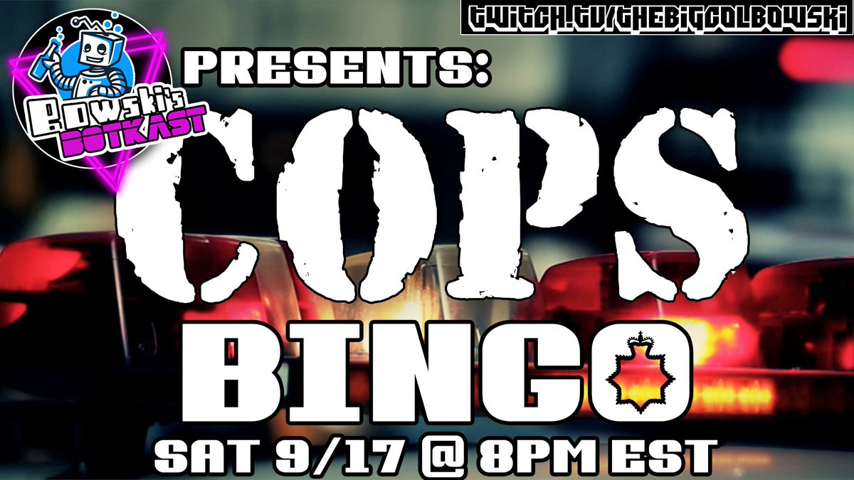 Come by the channel tonight for some Cops Bingo. We'll be giving away a few gifteds for the winners and I have some Cornferno burning a whole in the bag waiting for me to eat it.  Can I finish the whole bag of the worlds hottest popcorn? Tonight 8pm EST  twitch.tv/thebigcolbowski