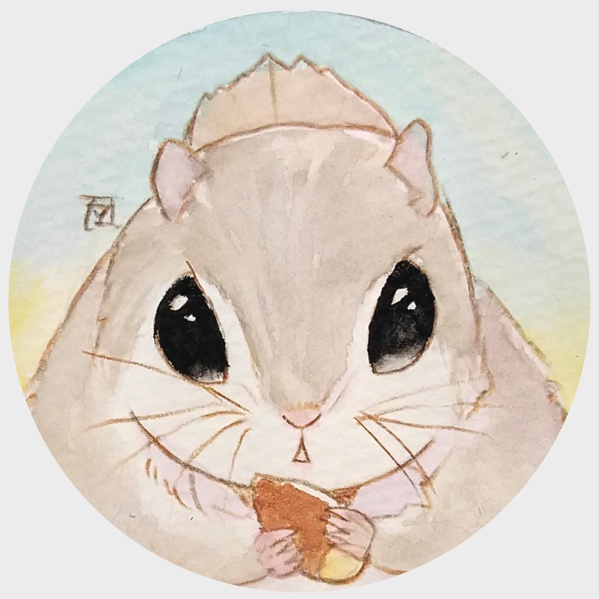 最前線の 原画 一点もの 輪切り絵アート エゾモモンガ 絵画 タペストリ Estudiocontablevmc Pe