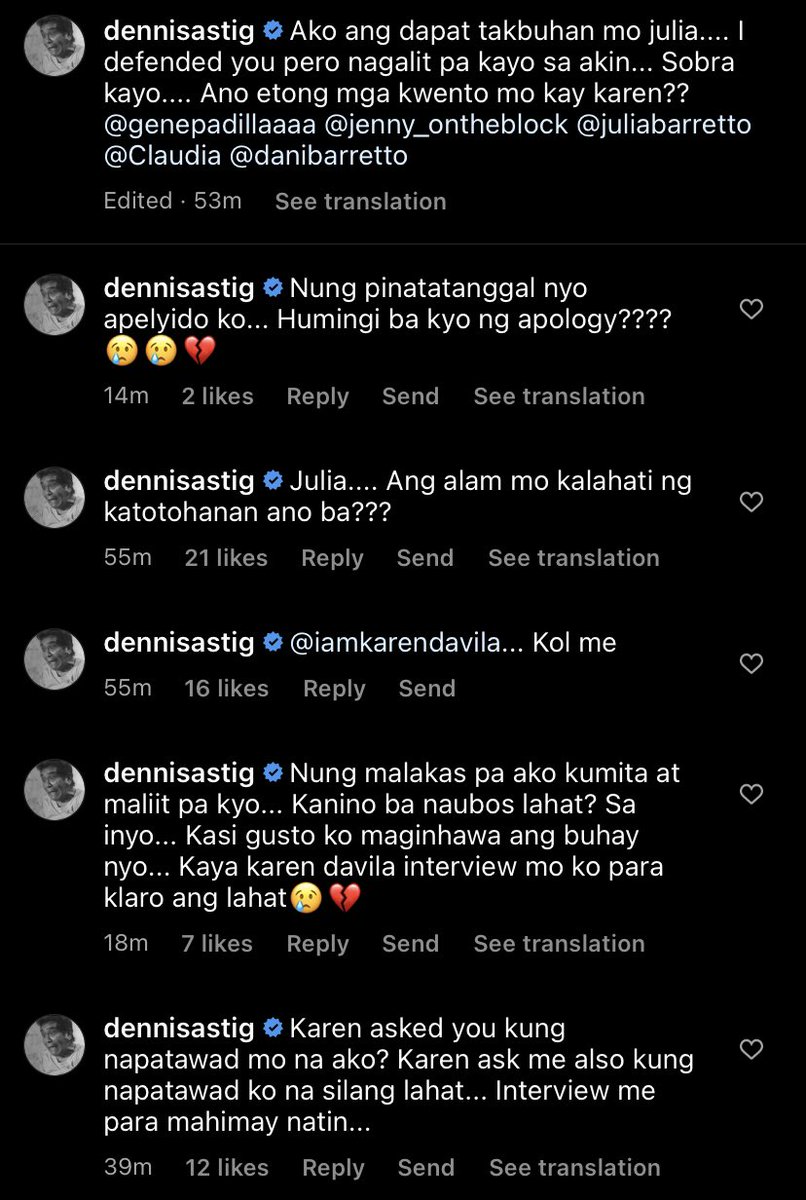 auntieselina_'s tweet photo. Dennis Padilla needs to stop. Grabe na ang humiliation at character assassination ang natanggap ni Julia Barretto for many years already just because this man knows how to play the victim of his own pride. Wala namang sinabing masama si Julia sa interview. Kumalma ka, Dennis. https://t.co/iRAxphzpEi