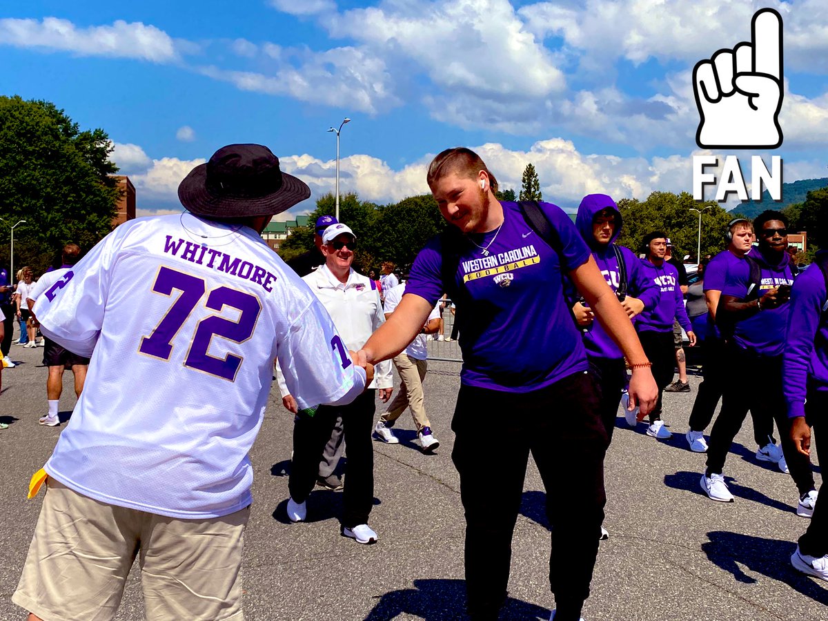 Catamounts's tweet photo. Catamount fan wishing @catamountsfb players good luck today during 🐾Cat Walk. https://t.co/cwt5Kq7Ysn