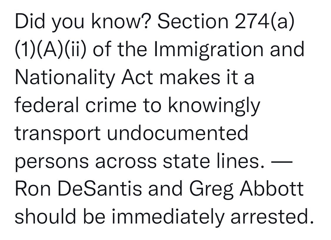 Kate9675's tweet photo. @politvidchannel @Jeannie75501702 Ron DeSantis &amp; Greg Abbott are human smugglers. #RepublicansAreHumanTraffickers https://t.co/IHiV6eDYrv