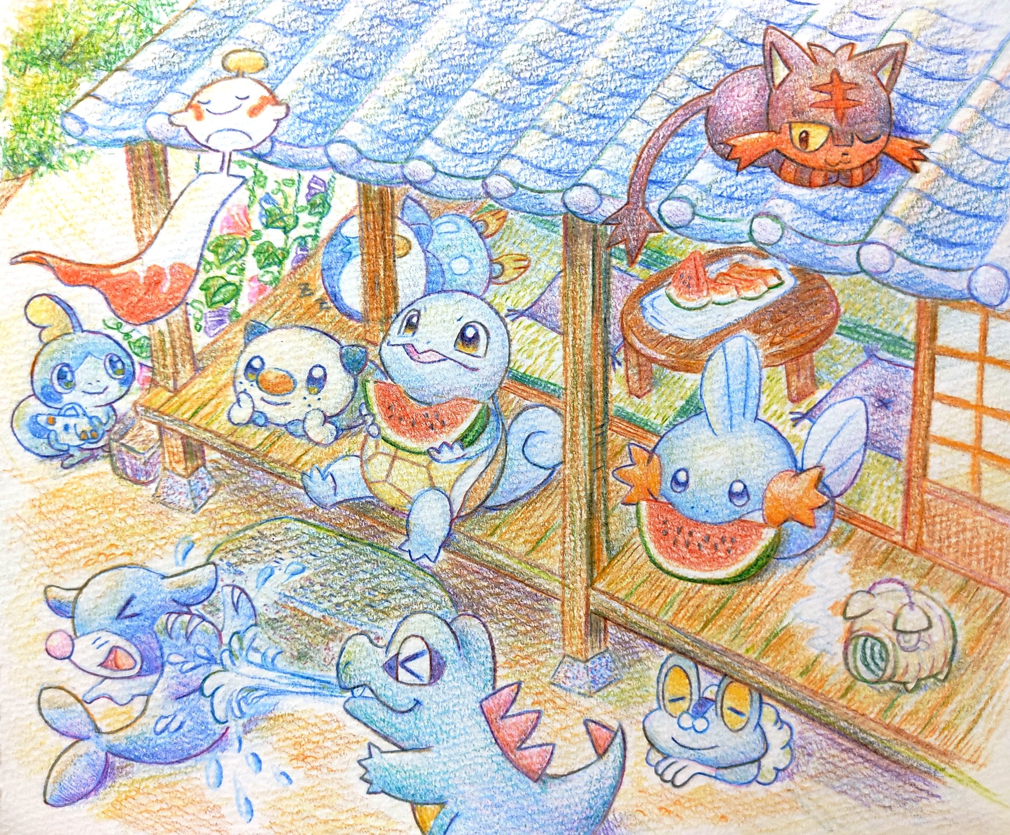 おいも 低浮上 ポケモンイラスト ある夏の思い出 T Co Siokk08mfc Twitter