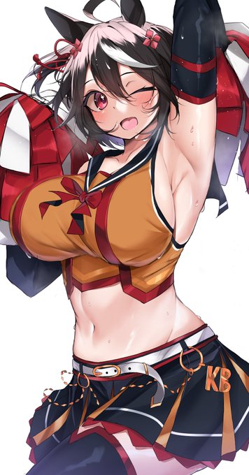 #ウマ娘 
#ウマ娘プリティダービー 

キタサンブラックverチアガール(再掲) 