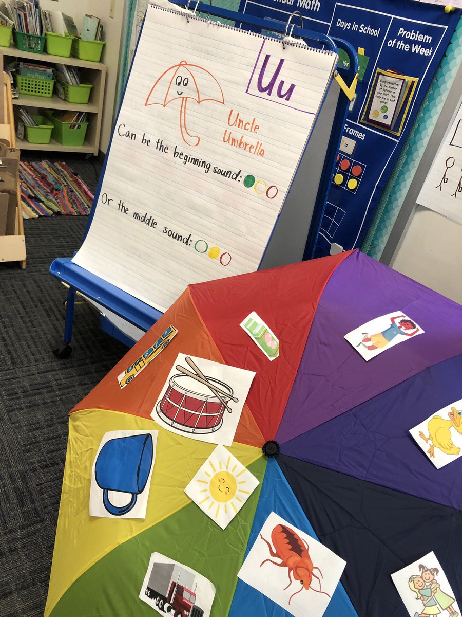 While learning about the short U sound, students helped me create an umbrella of examples! What do you see with the shirt U sound? 👀 #WarrenWill