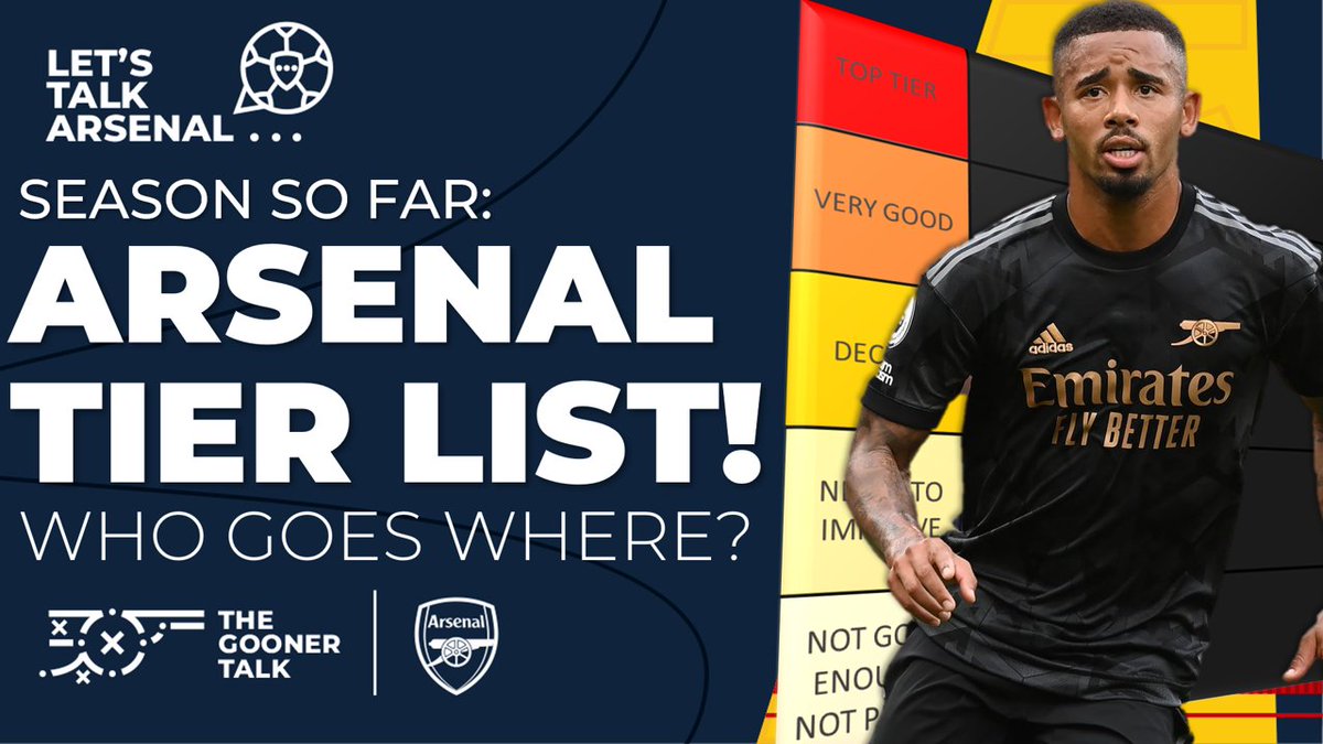 #AFC | PREMIERING 8am UK Time! | EP4 The Honeymoon Series

Arsenal Squad Tier List: Who has been great and who needs to improve? | #LetsTalkArsenal

Join me and debate in the chat and comments where Arsenal's squad go in this tier list!

youtu.be/DczxP4LJROs