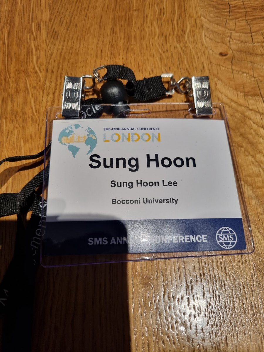 Sung_Hoon_Lee's tweet image. First day at #SMS2022 #SMSLondon Looking forward to this!