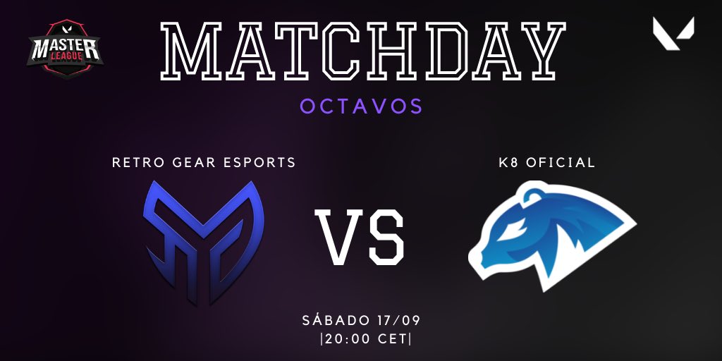 MATCHDAY 🔫

También tienen un partido muy importante los chicos del #frost: octavos de final de la <a href="/vmasterleague/">Vmasterleague</a>.

🆚<a href="/k8oficial/">Elieser Parizzi</a> 
⏰20:00h
📺 twitch.tv/vmasterleague

¡Mucha suerte chicos y a por todas! #GoRetroGear🍀