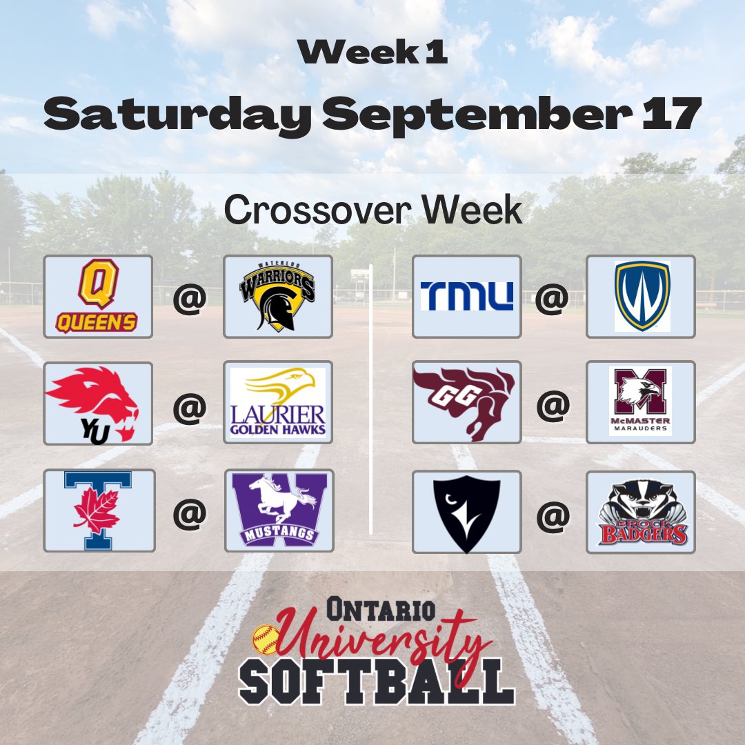 Saturday Week 1 and we weren’t joking - full slate of games across the province today! Check out your local team or follow live scoring for all games on GameChanger #OUSsoftball