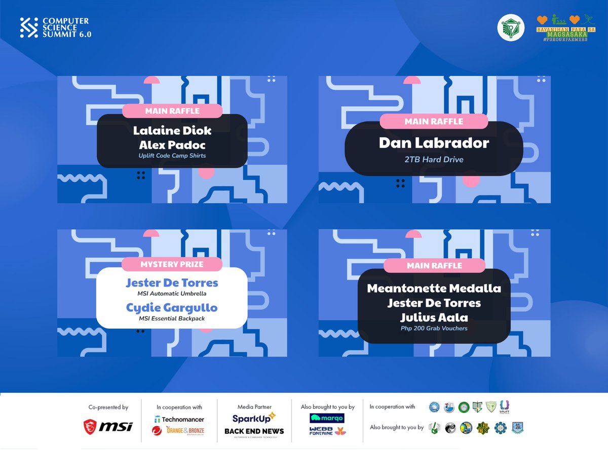 the_cssummit's tweet photo. Today we wrapped up the 6th iteration of the Computer Science Summit! Thank you for coming 💙 We hope to see you again in the future 

We would like to thank our corporate sponsors, org partners, and media partners for making CSS 6.0 possible

#TeknolohiyaParaSaMasa #CSS2022

3/3 https://t.co/YkUpvBy2UN