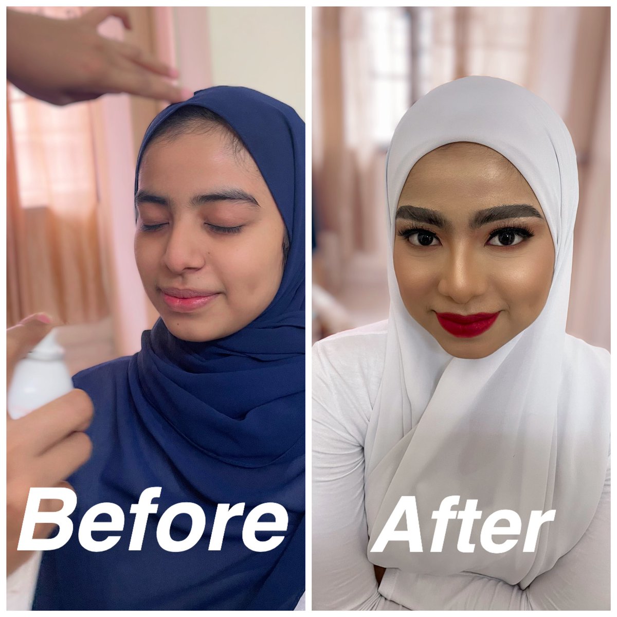 AbbyStudio90's tweet photo. Before and after #makeup #makeupartis #makeupwedding #makeupevent #makeupmurah #makeupevents #makeupday #makeupnight #MakeupAddict #muakl #muakualalumpur #muapj #muaselangor #muaklang #muashahalam #mua https://t.co/95EixHHBs2