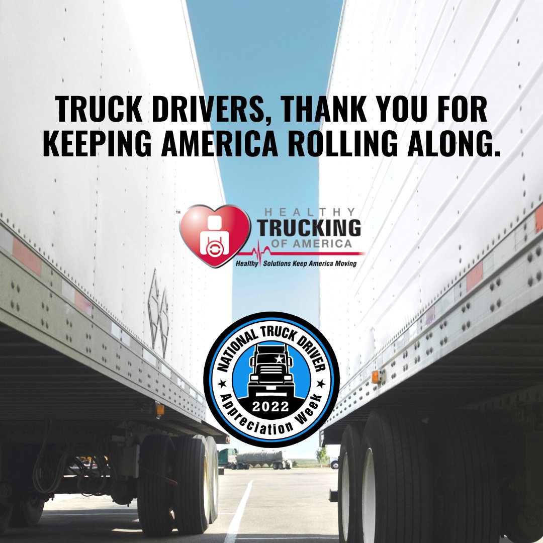 Finishing out a great #NTDAW2022 here at Healthy Trucking of America! Thank you, Trucker Drivers, for everything you do! 
#ThankATrucker #NTDAW

Click the link to find out how we’re supporting Drivers across the country: healthytruck.org