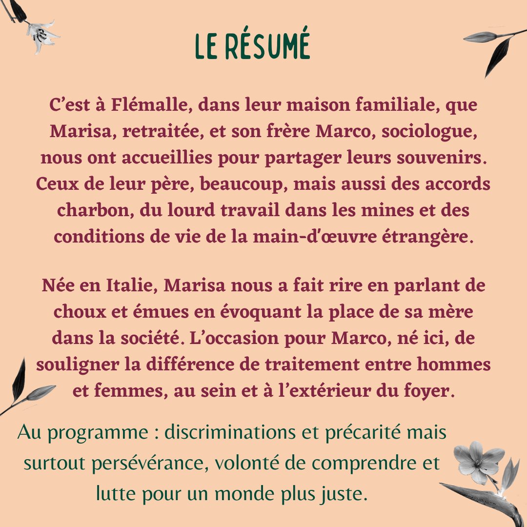 Nos héritages (@nos_heritages) on Twitter photo Des charbonnages à l'université : dans l'épisode 4, on aborde la migration italienne en Belgique à travers le témoignage de <a href="/MarcoMartiniell/">Marco Martiniello</a> et de sa soeur Marisa, le tout depuis la maison construite par leur père
Merci à elleux pour ce récit touchant et éclairant 💛 Des charbonnages à l'université : dans l'épisode 4, on aborde la migration italienne en Belgique à travers le témoignage de <a href="/MarcoMartiniell/">Marco Martiniello</a> et de sa soeur Marisa, le tout depuis la maison construite par leur père
Merci à elleux pour ce récit touchant et éclairant 💛