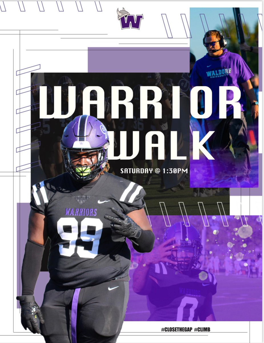 Warrior Walk is at 1:30PM today. Come out and join us!!