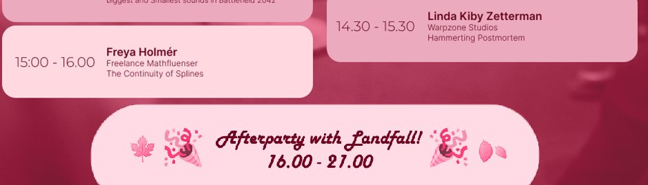 GameDevForce's tweet photo. Curious about the @LandfallGames after-party today? It is being held at their studio in Bromma at Åkerhielmsgatan 36! Taxi/shuttled will be available at the front of the hotel to take you there between 1600-1800! Drinks and snacks included!! 🥳
#TheThing2022 #thethingSthlm https://t.co/weIzjZbKqH