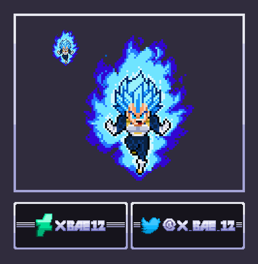 x_Bae_12's tweet photo. [Dragon Ball Super] SSBE Vegeta
Credits to: @ChocolateFlocks
🔵🔵🔵🔵🔵🔵🔵🔵🔵🔵🔵🔵
#pixel #pixelart #Vegeta #DragonBallSuper #spriteart #XLSW https://t.co/SD4Qgn5LdS