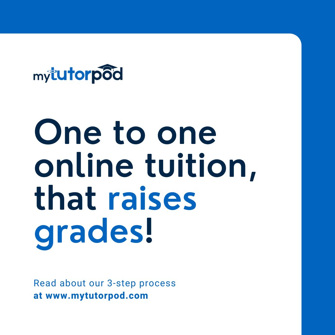 One to one online tuition, that raises grades. Enroll now! 

#MyTutorPod #OnlineEducationPlatform #OnlineLearning #TuitionOnline #QualifiedTeachers #QualityEducation #TutoringMadeEasy #FreeSession #RegisterNow #EnrollNow