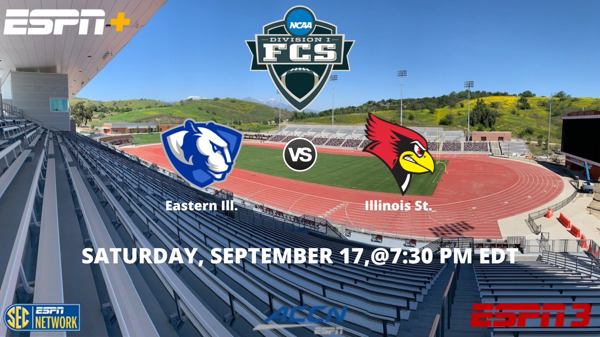 7:30 PM EDT
Eastern Ill. vs Illinois St. | NCAA FCS FOOTBALL
🔗 bit.ly/3DxuqUS
SATURDAY, SEPTEMBER 17, 2022
<a href="/EIU_Panthers/">Eastern Illinois Athletics</a> <a href="/EIU_FB/">Eastern Illinois Football</a> <a href="/FB_Coach_Wilk/">Chris Wilkerson</a> @RShepard02 @ColeHooverEIU <a href="/calebselk/">Caleb Selk</a> @BigBallerBland_ <a href="/CoachMorris_/">Adam Morris</a> <a href="/dshoffner_10/">Dom Shoffner</a> @Rouser_11 @TheRealBRuff <a href="/JayVee_ei8hty/">Jay Vallie</a>