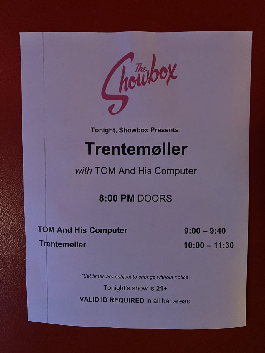 tomandcomputer's tweet photo. Thank you for your warm welcome Seattle!!! Next up: Vancouver, BC 🇨🇦 #tomandhiscomputer #trentemøller https://t.co/IUEuylOamR