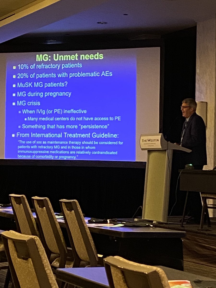 Thank you Gil Wolfe for speaking on new therapeutics in generalized myasthenia gravis at the IL state neurological society #ilstateneuro @AANmember