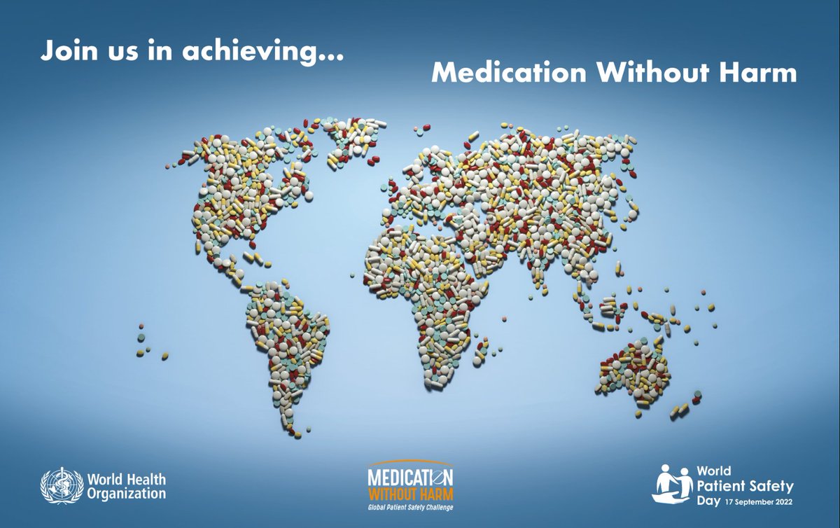 Today is #WorldPatientSafetyDay bringing global awareness to the <a href="/WHO/">World Health Organization (WHO)</a> Medication Without Harm #PatientSafety Challenge. Approaches for empowering patients &amp; families to be actively involved in safe  medication use + #deprescribing are urgently needed! ow.ly/FeeR50KM6OV