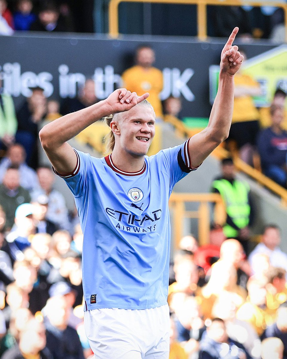 🇳🇴 Erling Haaland has been involved in at least one goal in every game so far this season in the Premier League. 

⚽️ vs Wolves
⚽️ vs Aston Villa
⚽️⚽️⚽️ vs Nottingham Forest
⚽️⚽️⚽️ vs Crystal Palace
⚽️ vs Newcastle United
🅰️ vs Bournemouth
⚽️⚽️ vs West Ham

🔥. #MCFC #MCI #WOLMCI