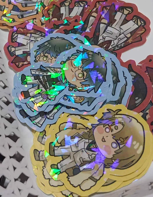 AAAAAAAAAAAAAAAAA nijisanji broken holo stickers?!?!??! 