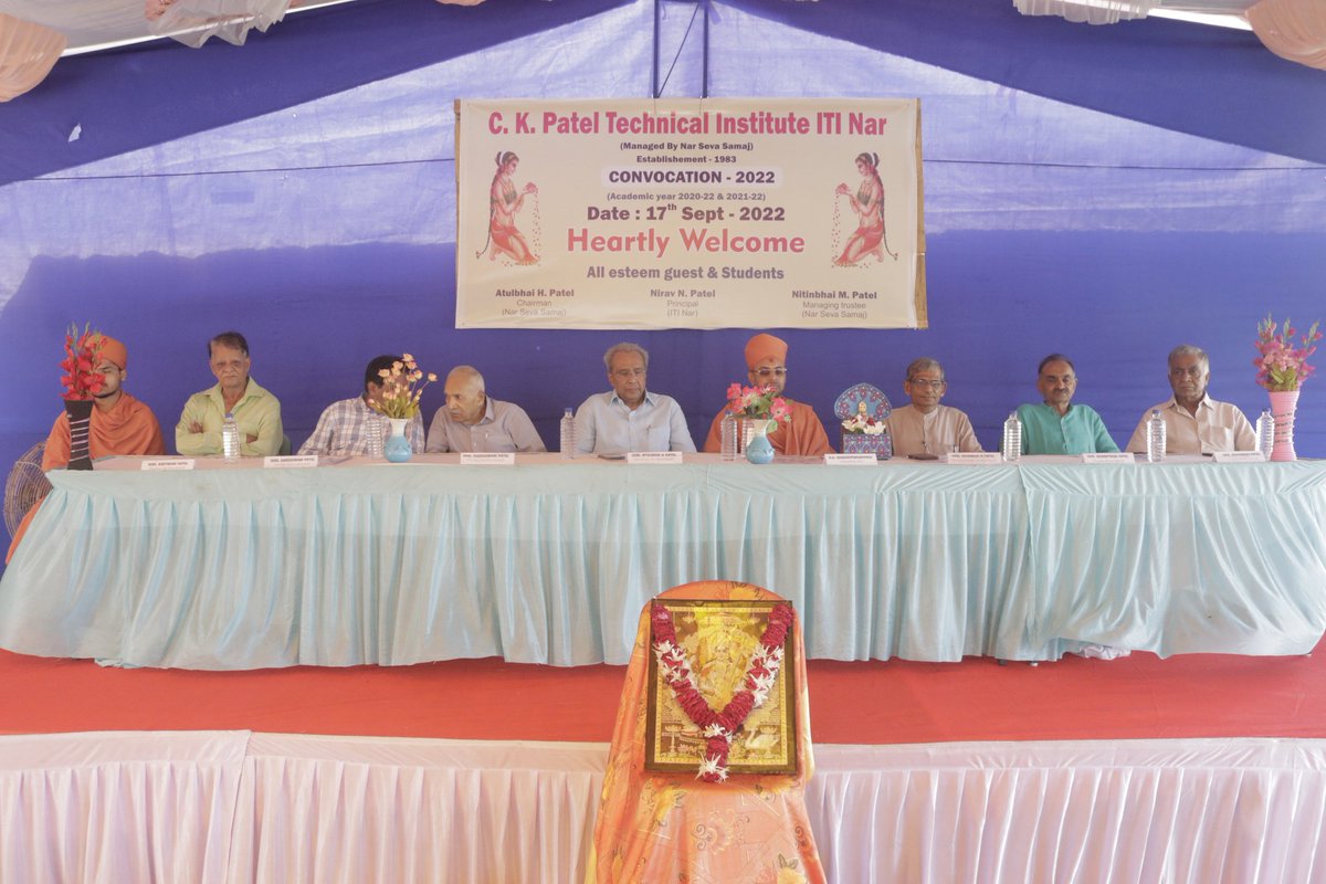 niravptl42's tweet photo. @DETGujarat @lalit_sihu @InfoGujarat @DGT_MSDE @MSDESkillIndia @GujLabEmpDept @pkumarias @anju_sharma_ind @DahodDdo @pankajjoshiias C k patel iti nar
Convocation ceremony https://t.co/GrdI7vTbIu
