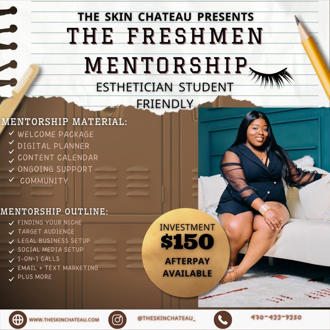 My mentorship is officially open! I’m excited to be able to help student estheticians start off right so they won’t have to make the same mistakes I did. 25 spots are open for October! checkout.square.site/merchant/MLSDA…