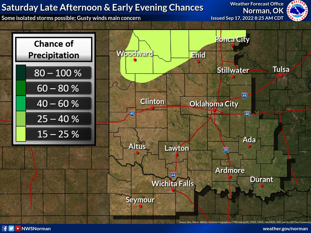 NWS Norman on Twitter "Some showers and maybe some storms are possible