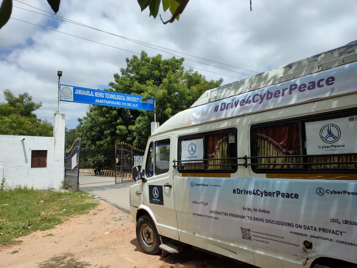 cyberpeacengo's tweet photo. With the objective of inculcating the sense of digital safety and #dataprivacy, #CyberPeace☮️ today conducted #Drive4CyberPeace session on 'My Data, My Privacy' for the students and faculty of @jntuau, #Anantapur.
#AndhraPradesh #CyberSecurity #DataProtection https://t.co/K4asl0smC4