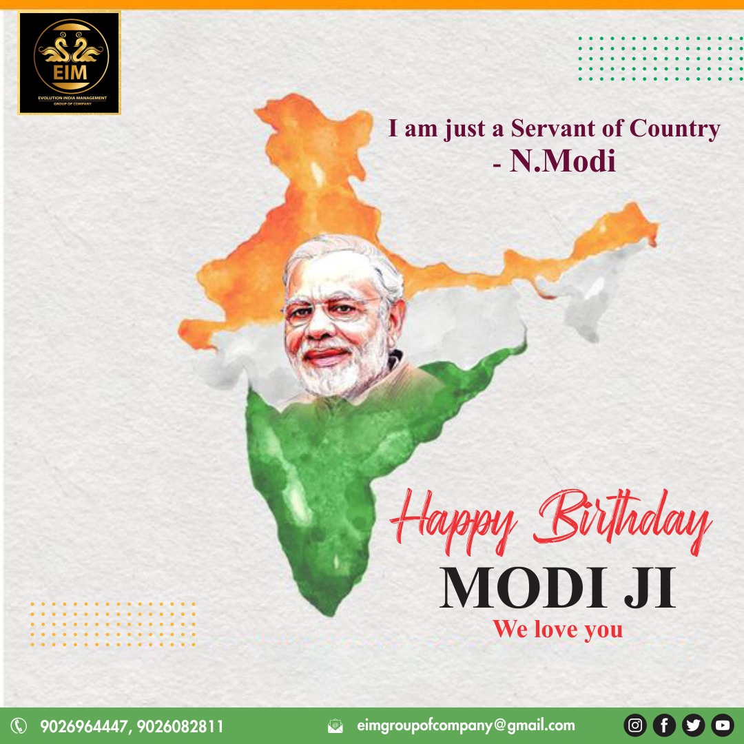 EIM_Groups's tweet photo. Man who always work for the country, not as leader but as a servant who strives for the development of India. 

📞 - 9026082811, 9026964447
📩 - eimgroupofcompany@gmail.com

#businessmodiji #startupindia #birthdaywishespm #narendramodiji https://t.co/kzYX9coXOQ