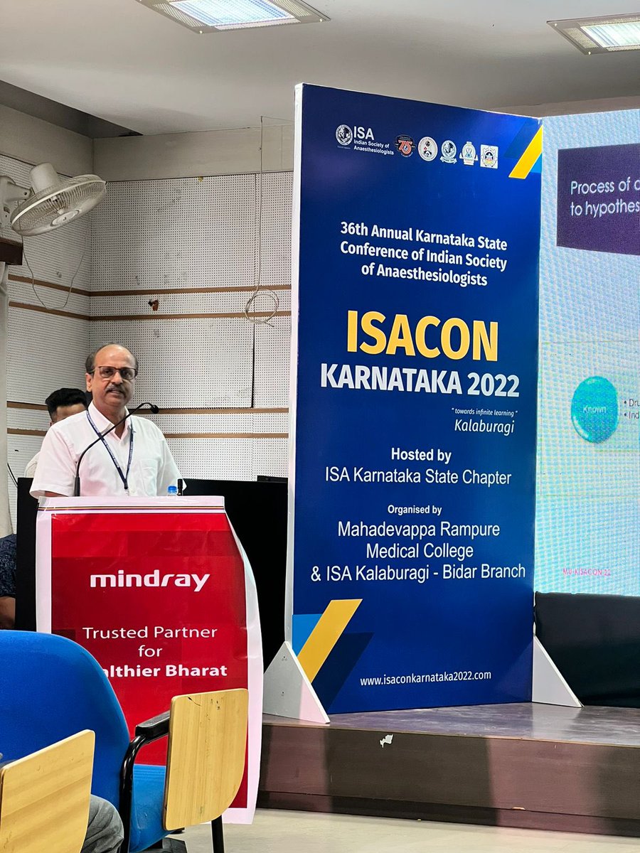 Upadya63's tweet photo. 36th state conference of ISA @Kalaburgi, spoke on ‘ old drugs- resurgence and repurposing’ and judged the ISA Tumkur award posters..@AnaesKMCMlr @SumeshTRao @KMC_Mangalore https://t.co/EMGnHWjLl7