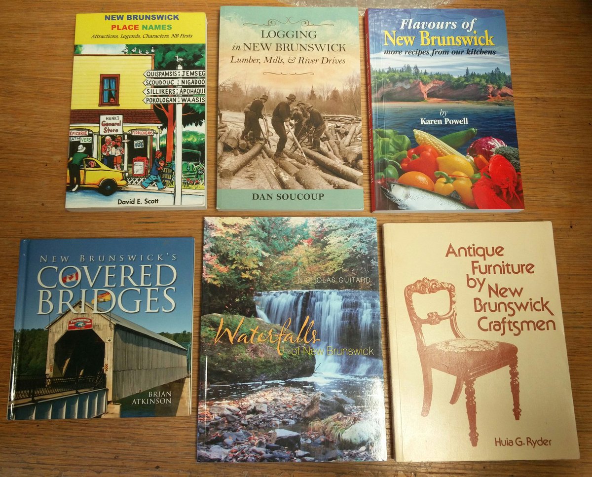 Every day is 'I'm Buying a #NewBrunswick #Book Day' in our #bookstore...these are just a few of the hundreds we have in stock! Send us your wants! #MyNBBooks #IReadLocal #localhistory #NBauthors #fiction #poetry #localauthors