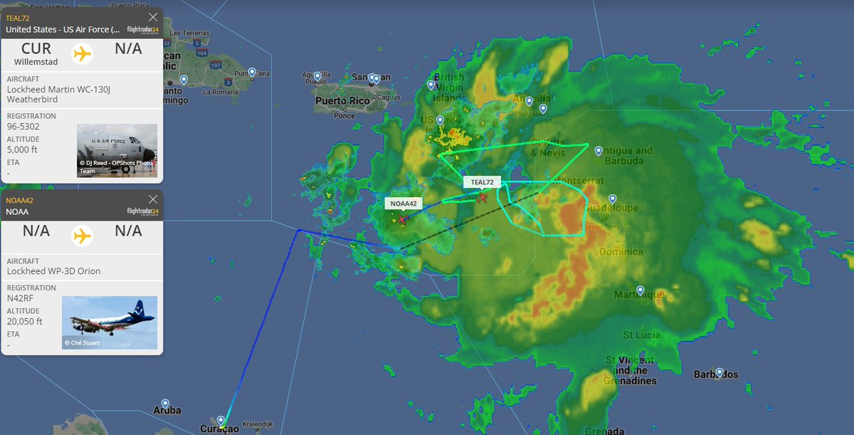 🇺🇸WC-130J Weatherbird | #TEAL72
🇺🇸WP-3D Orion | #NOAA44

Monitoring Tropical Storm #Fiona