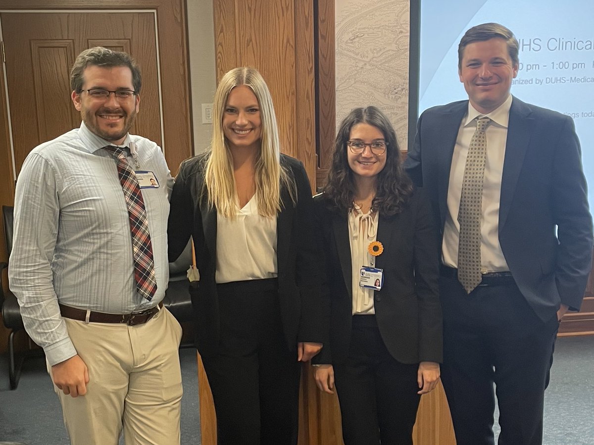 Judd Moul (@juddmoul) on Twitter photo Kudos to our 4 outstanding Sub-Iโs who just completed rotation <a href="/DukeUrology/">Duke Urology</a> <a href="/DukeUroRes/">Duke Urology Residency Program</a> (L-R): <a href="/LoyallHarris/">Loyall Harris, MD</a> , <a href="/_kathrynsawyer/">Kathryn Sawyer</a> <a href="/AndreaRossmann/">Andrea Rossmann</a> <a href="/JacksonEber/">Jackson eber</a> Thank you for your hard work and great talks at Grand Rounds! Kudos to our 4 outstanding Sub-Iโs who just completed rotation <a href="/DukeUrology/">Duke Urology</a> <a href="/DukeUroRes/">Duke Urology Residency Program</a> (L-R): <a href="/LoyallHarris/">Loyall Harris, MD</a> , <a href="/_kathrynsawyer/">Kathryn Sawyer</a> <a href="/AndreaRossmann/">Andrea Rossmann</a> <a href="/JacksonEber/">Jackson eber</a> Thank you for your hard work and great talks at Grand Rounds!