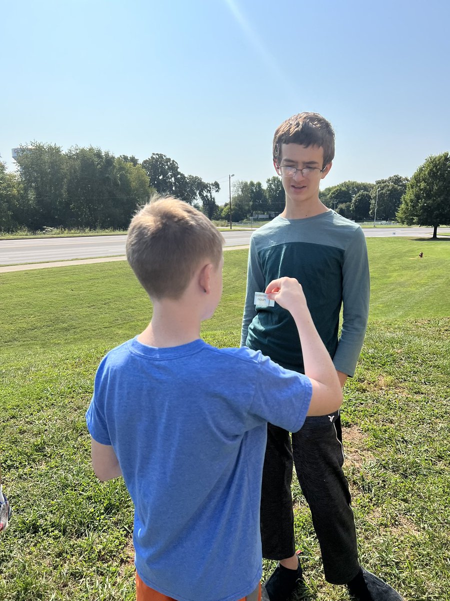 coopersclass6's tweet photo. Such a beautiful day for a @KaganOnline structure! 6th graders loved reviewing Nouns and Pronouns with Inside/Outside Circle! 🥳 #BrightatBriarwood #Kagan https://t.co/nmclteD6QQ