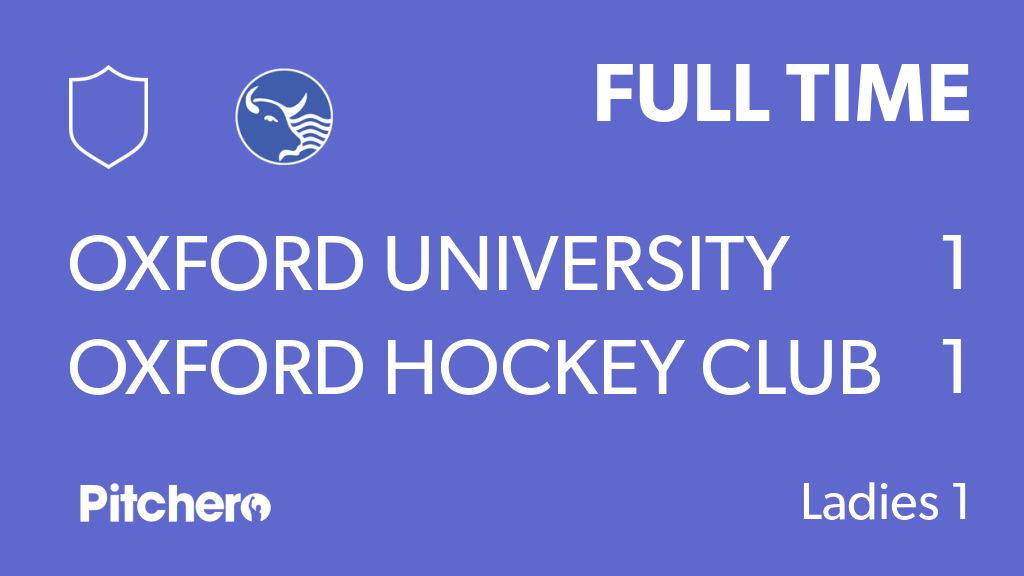 OxfordHC's tweet photo. FULL TIME: Oxford University 1's 1 - 1 Oxford Hockey Club
#OXFOXF #Pitchero
https://t.co/rhNjdYPKWM https://t.co/myTFPcH52C