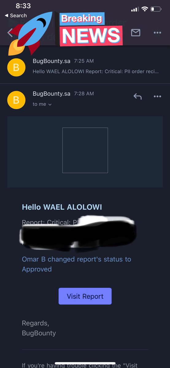 بعد غياب سُباتي لي عن البق باونتي.
ما زالت <a href="/BugBountySA/">منصة مكافآت الثغرات</a> 
تبهرك بالتحسن الملحوظ، تم اكتشاف ثغرة في اقل من ساعتين، كتابة التقرير ودقائق فقط حتى تمت الموافقة.

<a href="/SAFCSP/">الاتحاد السعودي للأمن السيبراني والبرمجة والدرونز</a>