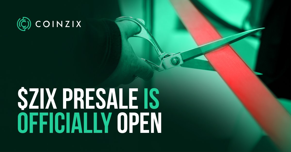 $ZIX PRESALE HAS OFFICIALLY STARTED! 🚀
Don’t wait until you need it.
👉🏻 zix.coinzix.com

COINZIX $ZIX is THE project to bid on this season! 
Get $ZIX for $100 cumulated, and you can go home with a Tesla Model 3.
👉🏻 coinzix.com/tesla