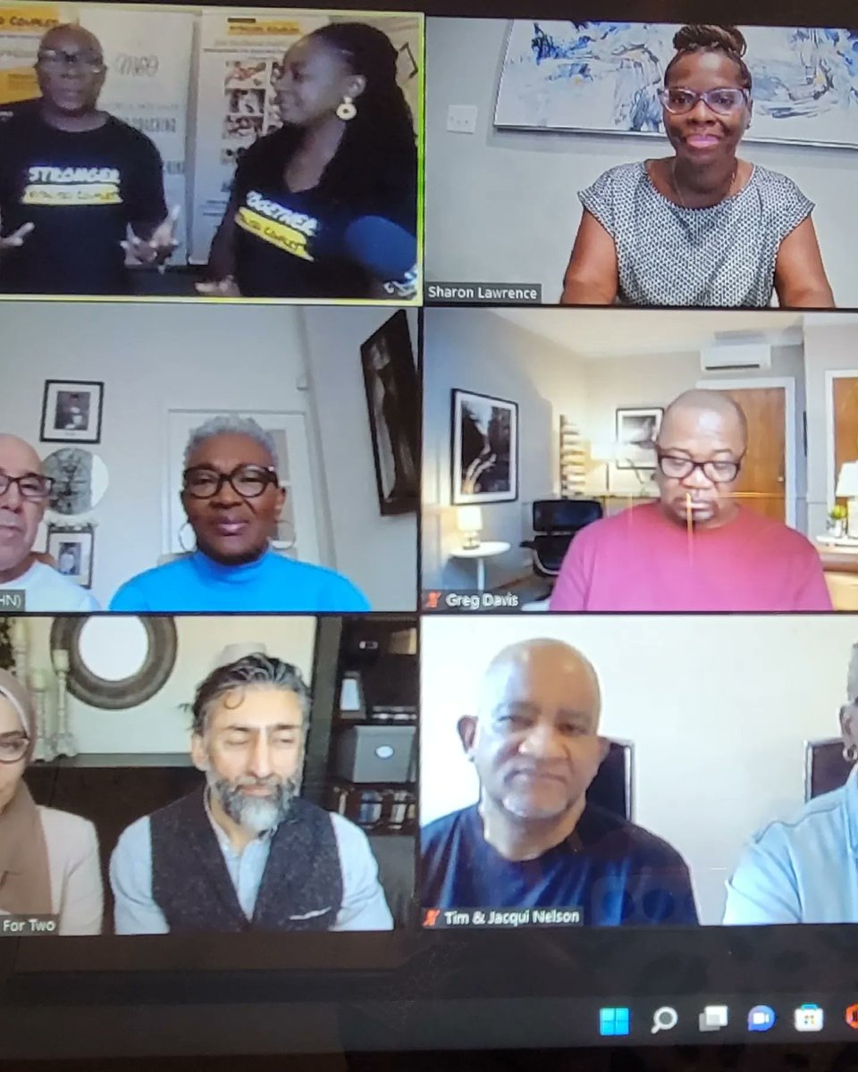 MySelahWellness's tweet photo. Good &amp; Early Morning to You All!!!
I'm up early to join my mentees, Odette &amp; Mark Clayton of Vitalised Couples, in the UK as they train a virtual room full of amazing people!!!! 

PREPARE/ENRICH 
#prepareenrich #marriage #relationship #therapists  #ministry #uk #coaches https://t.co/rar3qt4eRB