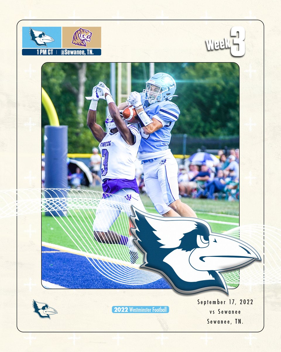 📢ITS GAME DAY!📢<a href="/WESTMOFB/">Westminster College Football</a>
🏈Week 3 🏈
📍Sewanee, TN
🆚 Sewanee
⌚️1:00 PM
📺sewaneetigers.com/watch/?Live=15…