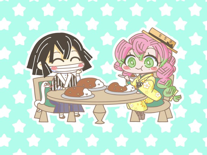 らくがきリクエストくださった方ありがとうございました!(お待たせしました…)「カレーライスを食べるおばみつ」です温かいコメントも添えていただき嬉しいです(';ω;`)鉛筆でざざっとらくがきを描いたら人に見せられないものになったので、ちゃんと塗りました笑#あたらよ0832 