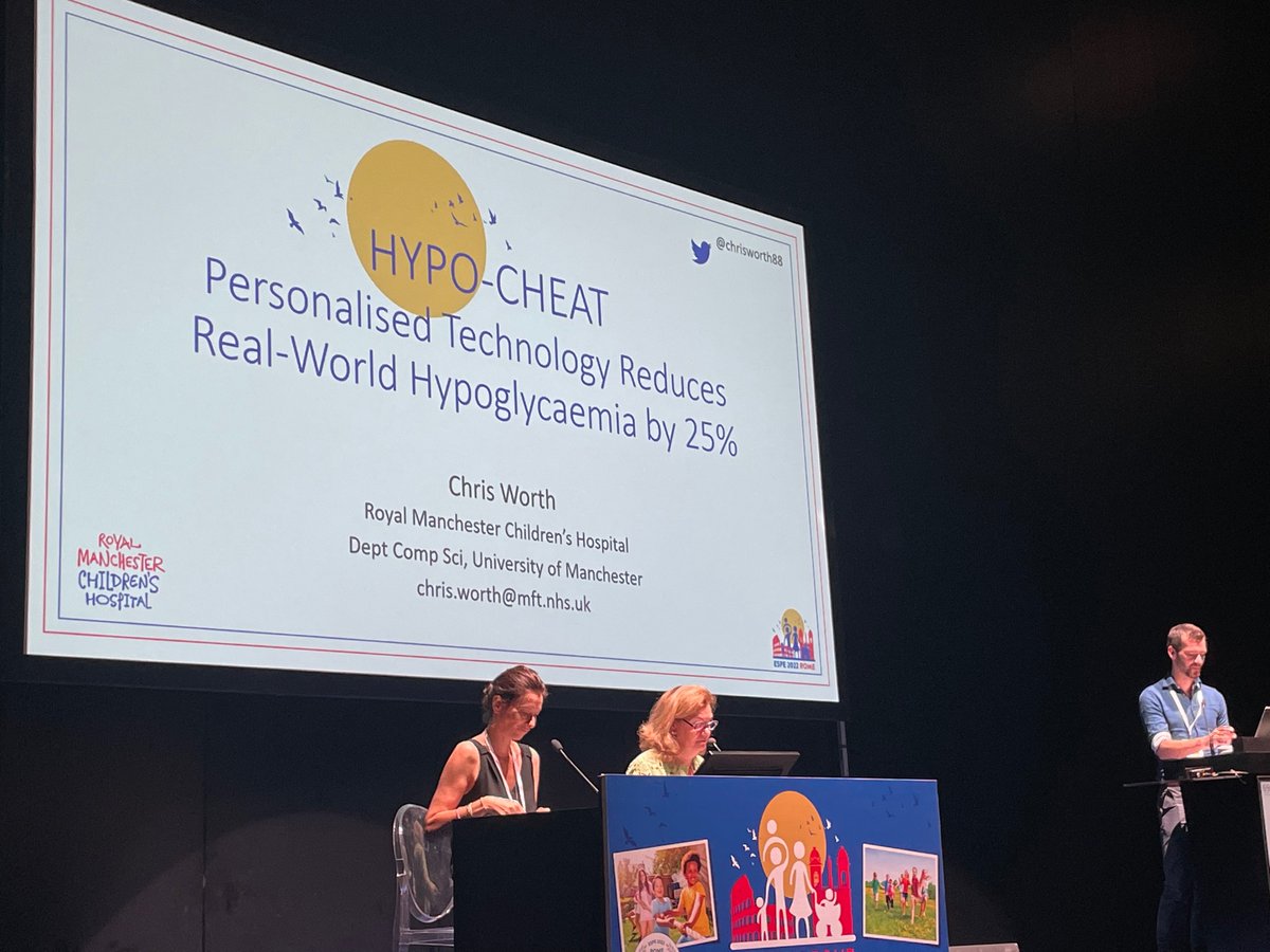 Fab presentations from 
<a href="/chrisworth88/">Chris Worth</a> at #ESPE2022! 

Great work on #CGM in #hyperinsulinism inc. the development of HYPO-CHEAT -personalised tech to proactively prevent hypos! 

If you missed the presentations, read more below! 
abstracts.eurospe.org/hrp/0095/hrp00…
abstracts.eurospe.org/hrp/0095/hrp00…