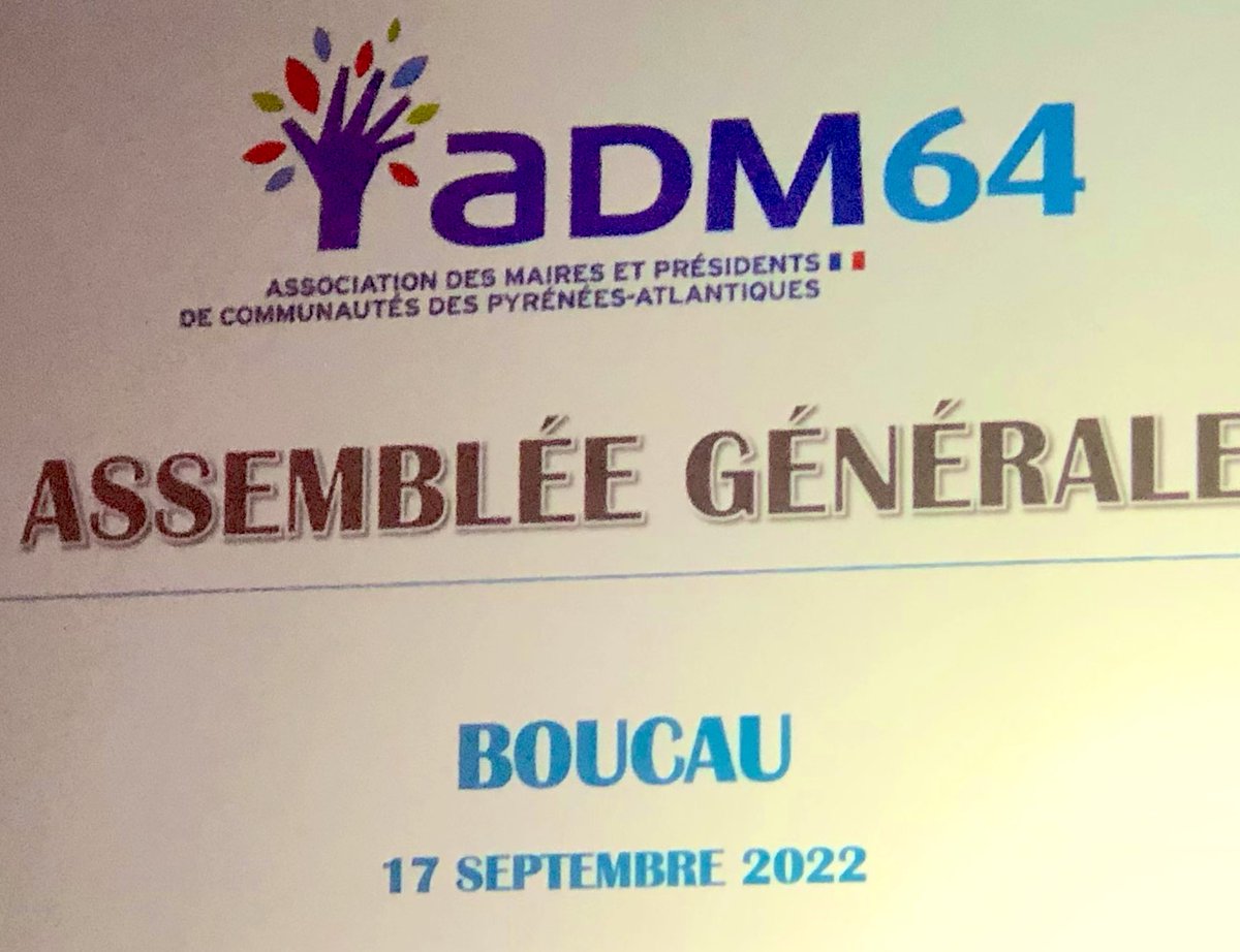 GG_Guerin's tweet photo. Une fierté de représenter ce matin mon ami ⁦@davidlisnard⁩ président ⁦@l_amf⁩ à l’assemblée générale des maires des Pyrénées Atlantiques. Merci au président Alain Sanz et au maire du Boucau pour leur chaleureux accueil. ⁦@max_brisson⁩ ⁦@FEspagnac⁩ https://t.co/G2MUcsJtPu