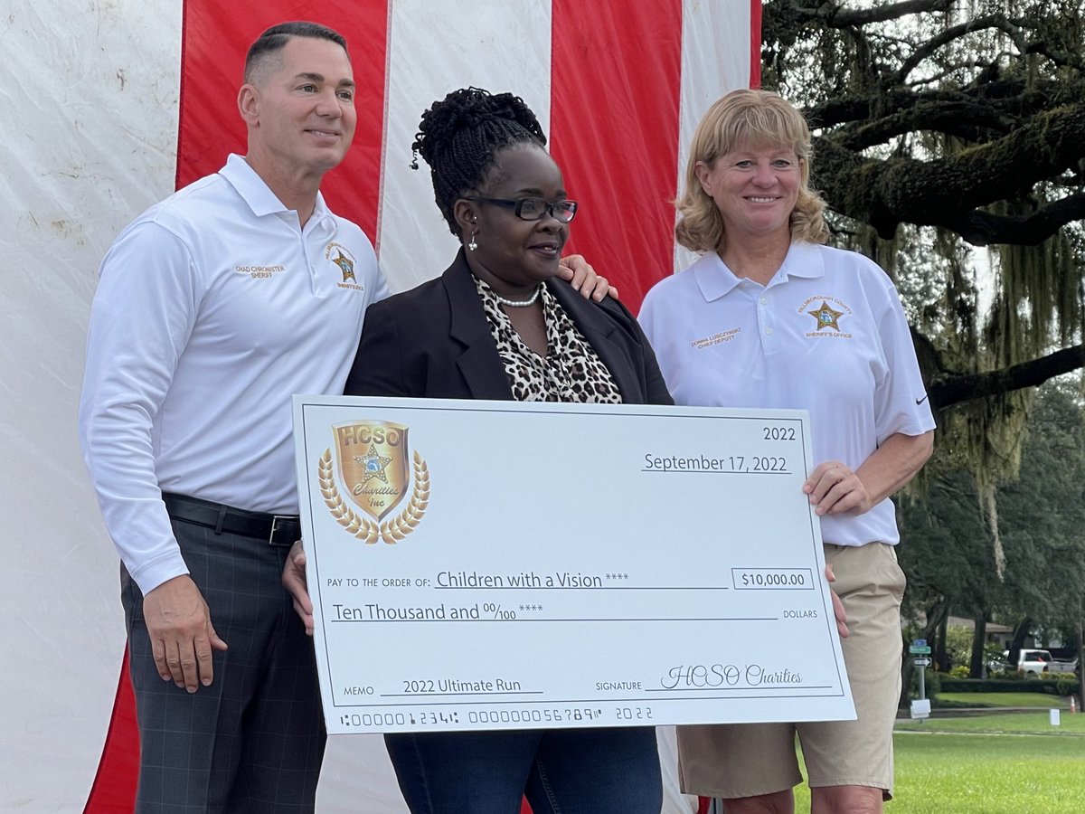 ChadChronister's tweet photo. Ultimate Run: I am pleased to announce $20,000.00 in charitable support for two great organizations, $10,000.00 for @FLSheriffsYR and $10,000.00 for @CWAV813 https://t.co/o4eLcIKuJt