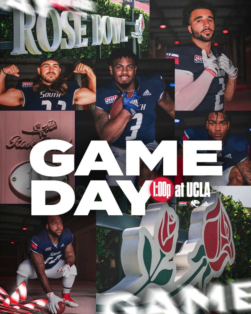 It's Game Day in the 🌹Rose Bowl 🌹 #LEO 

🆚 UCLA
⏰ 1:OOpm CT // 11:00am PT
🏟 Rose Bowl // 📺 Pac-12 Network

Game Day Links
Watch: bit.ly/USAUCLA
Listen: ihr.fm/3AFVY7j
Live Stats: bit.ly/3qHwJgb