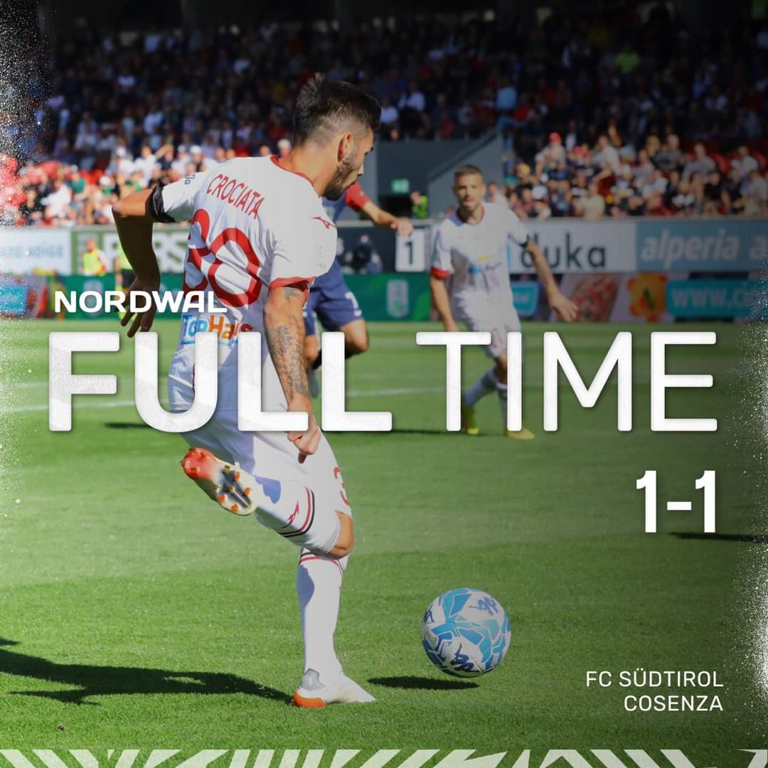 fclubsuedtirol's tweet photo. NORDWAL colour Full Time!
#SerieB #SerieBKT #FCSCOS #FCSüdtirolCosenza #FCS https://t.co/JOj9xYCXwH