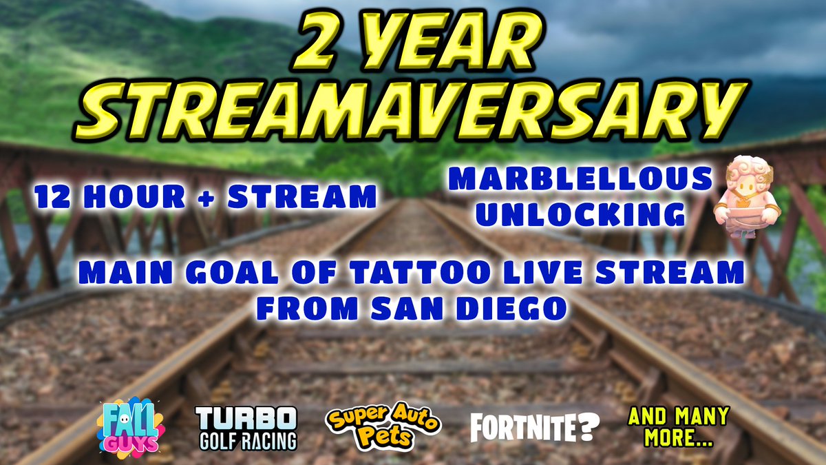 Start time 11am EST.  Will stream until at least 11pm EST.  13 from Marblellous starting out.  See y'all in about an hour!

twitch.tv/crazyytrainn
