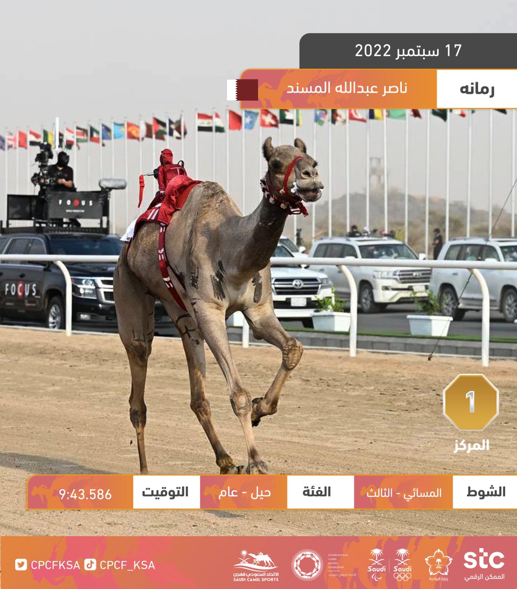 "رمانه" لـ ناصر عبدالله المسند، تحقق المركز الأول في الشوط المسائي الثالث فئة حيل – عام، بتوقيت 9:43.586 ضمن الأشواط النهائية في #مهرجان_ولي_العهد_للهجن 2022 🥇🐪

🔗 شاهد الشوط كامل 👇🏼
youtu.be/z5JyKtHo_P0